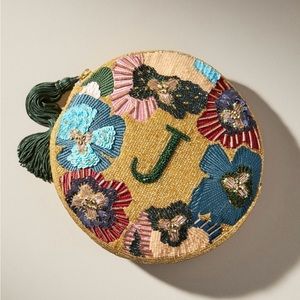 Holiday Monogram
Embellished Pouch Letter J Brand New